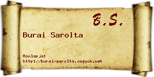Burai Sarolta névjegykártya