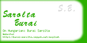 sarolta burai business card